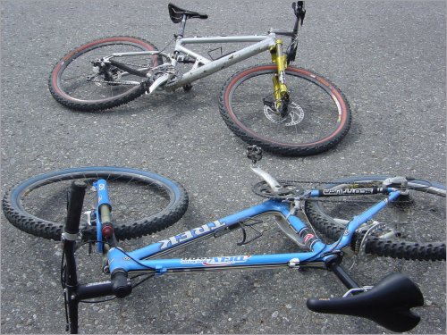 our bikes - ready for takeoff!