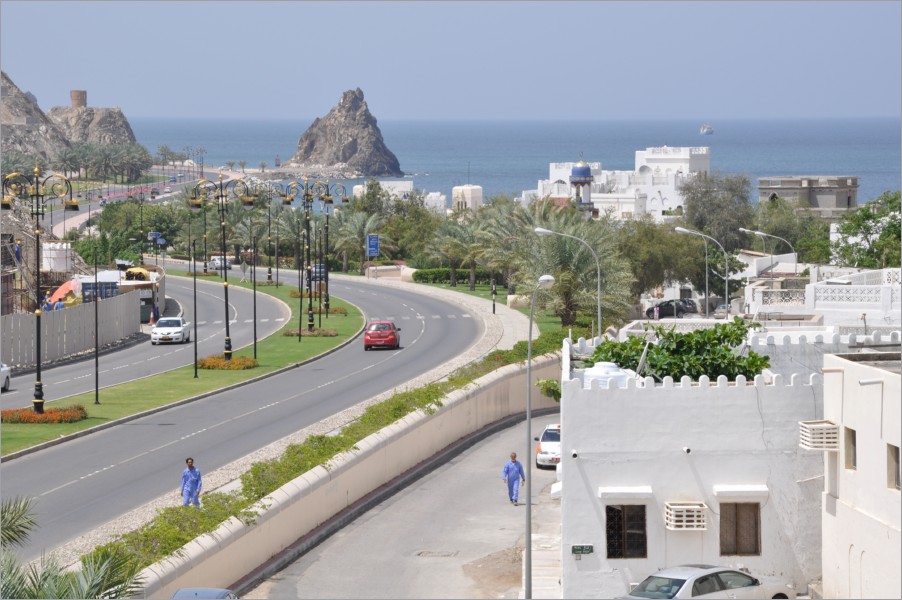 from the muscat gate we looked back towards the sea