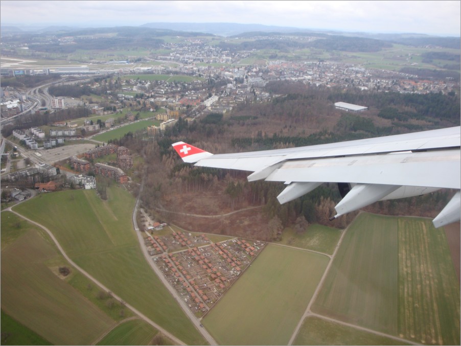 ... and soon we were high up in the air in a newly airbus 340