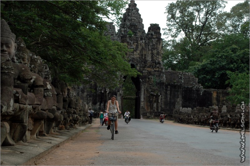 we cycle to the temples of angkor by bike...