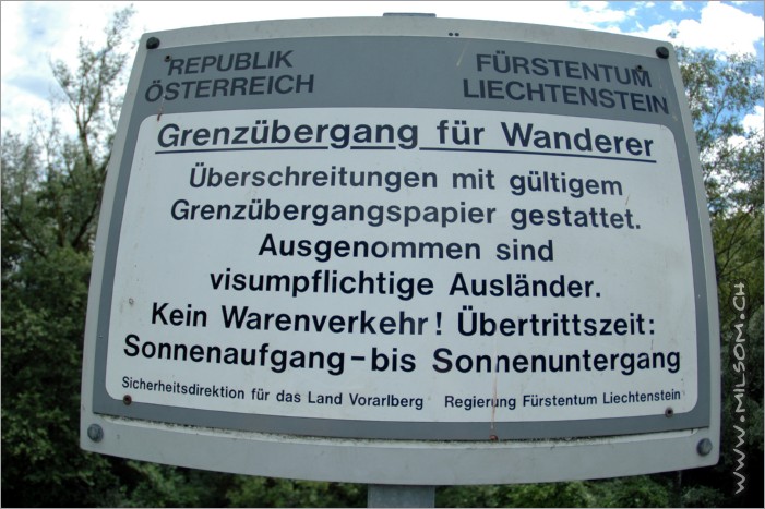 border liechtenstein - austria