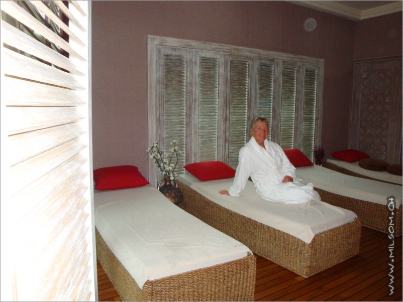 relaxing after the turkish bath, the sauna and the hammam