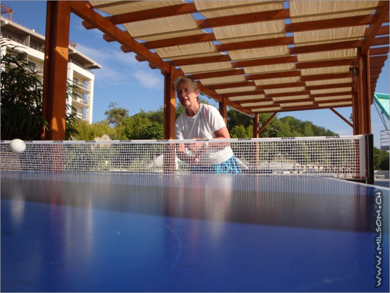 playing table tennis - every day several times!